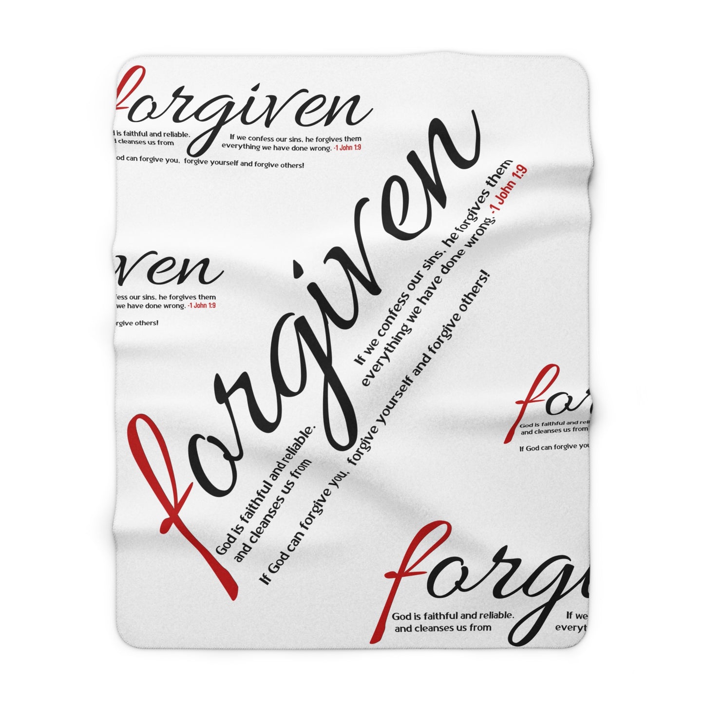 Forgiven Sherpa Fleece Blanket