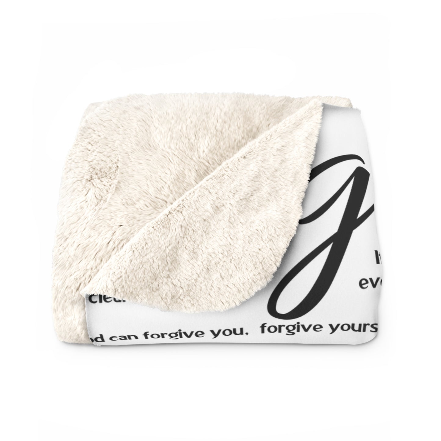 Forgiven Sherpa Fleece Blanket