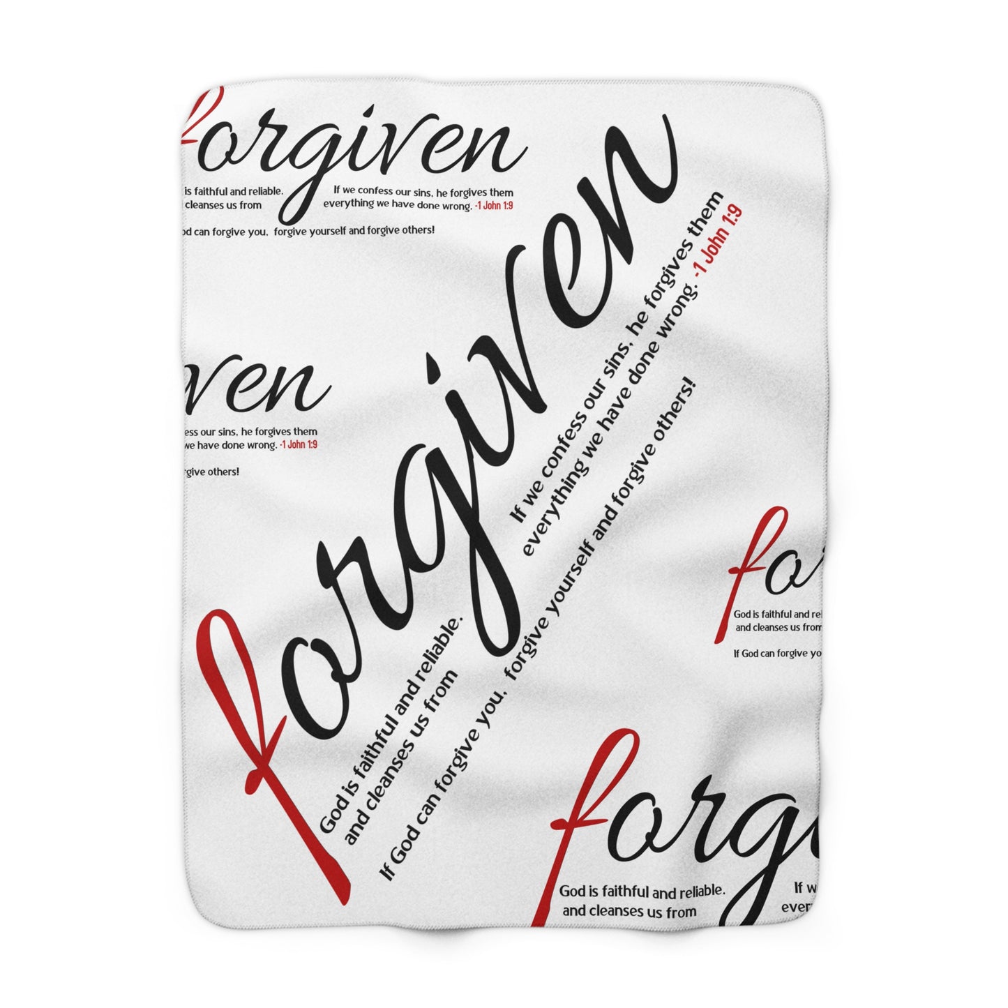 Forgiven Sherpa Fleece Blanket