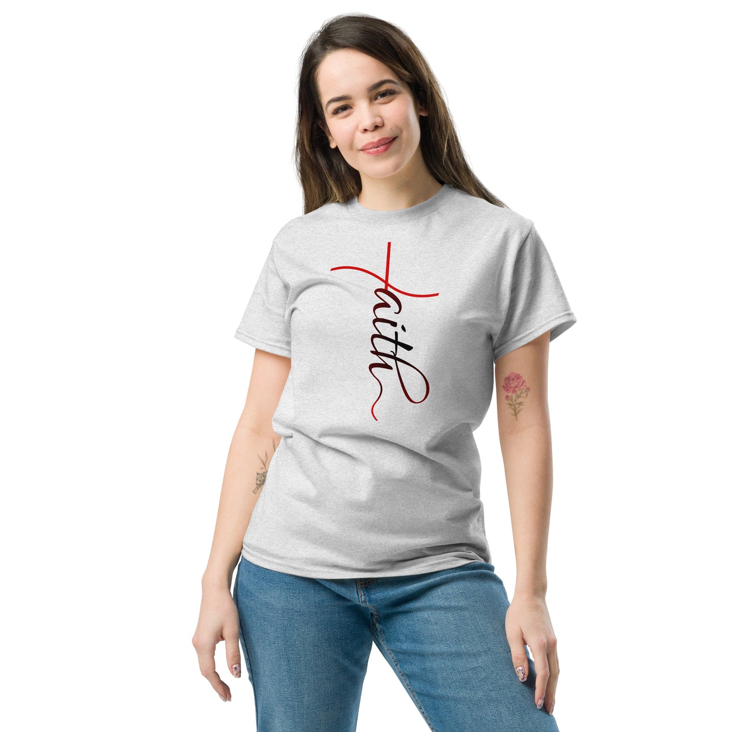 FAITH (black/red) Unisex classic tee - Faith Collection