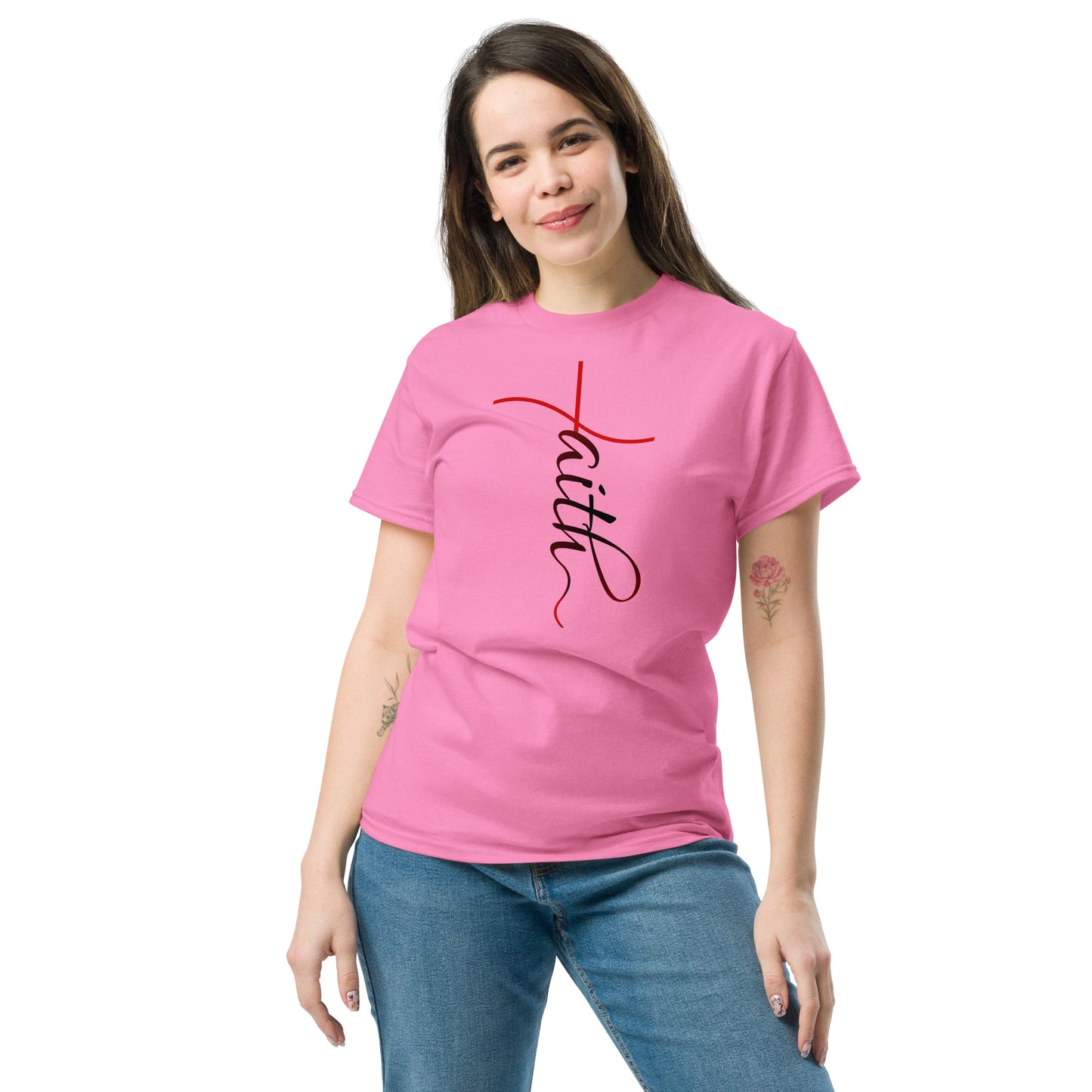 FAITH (black/red) Unisex classic tee - Faith Collection