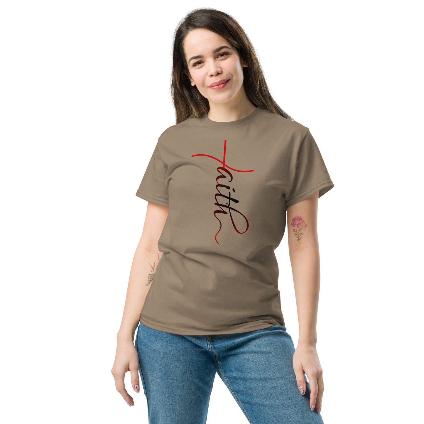 FAITH (black/red) Unisex classic tee - Faith Collection