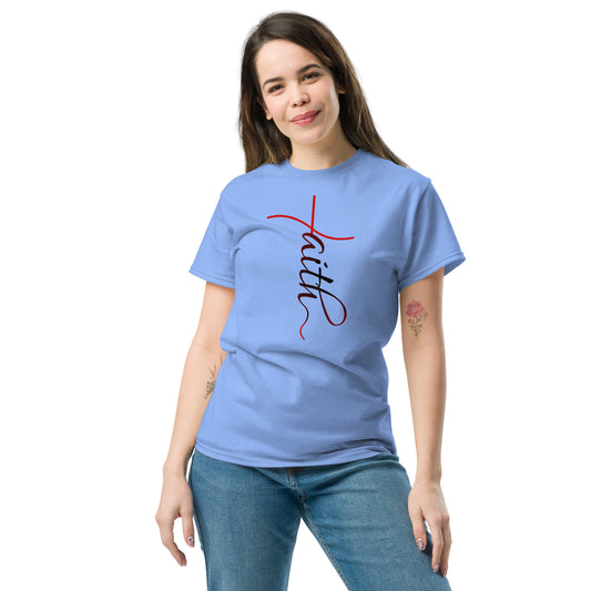 FAITH (black/red) Unisex classic tee - Faith Collection