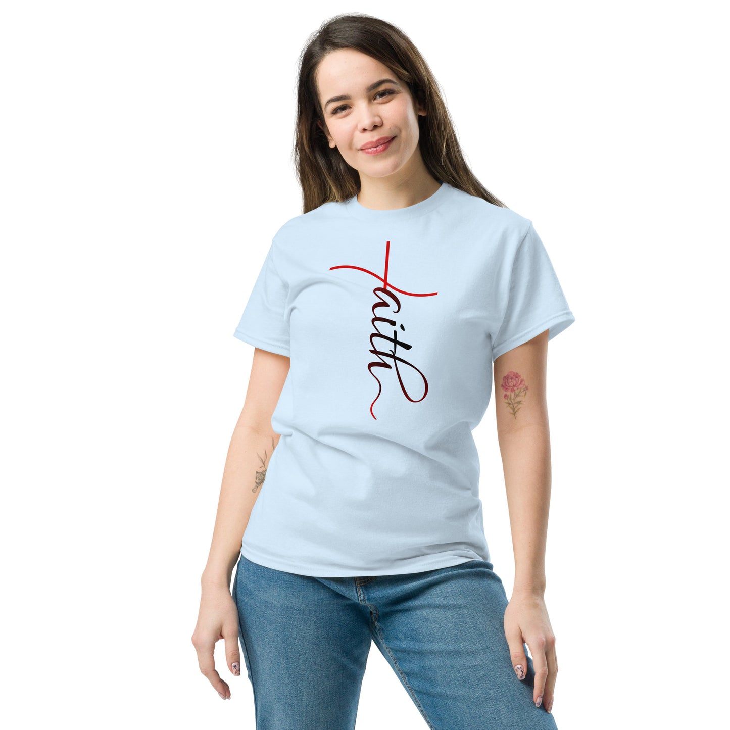 FAITH (black/red) Unisex classic tee - Faith Collection