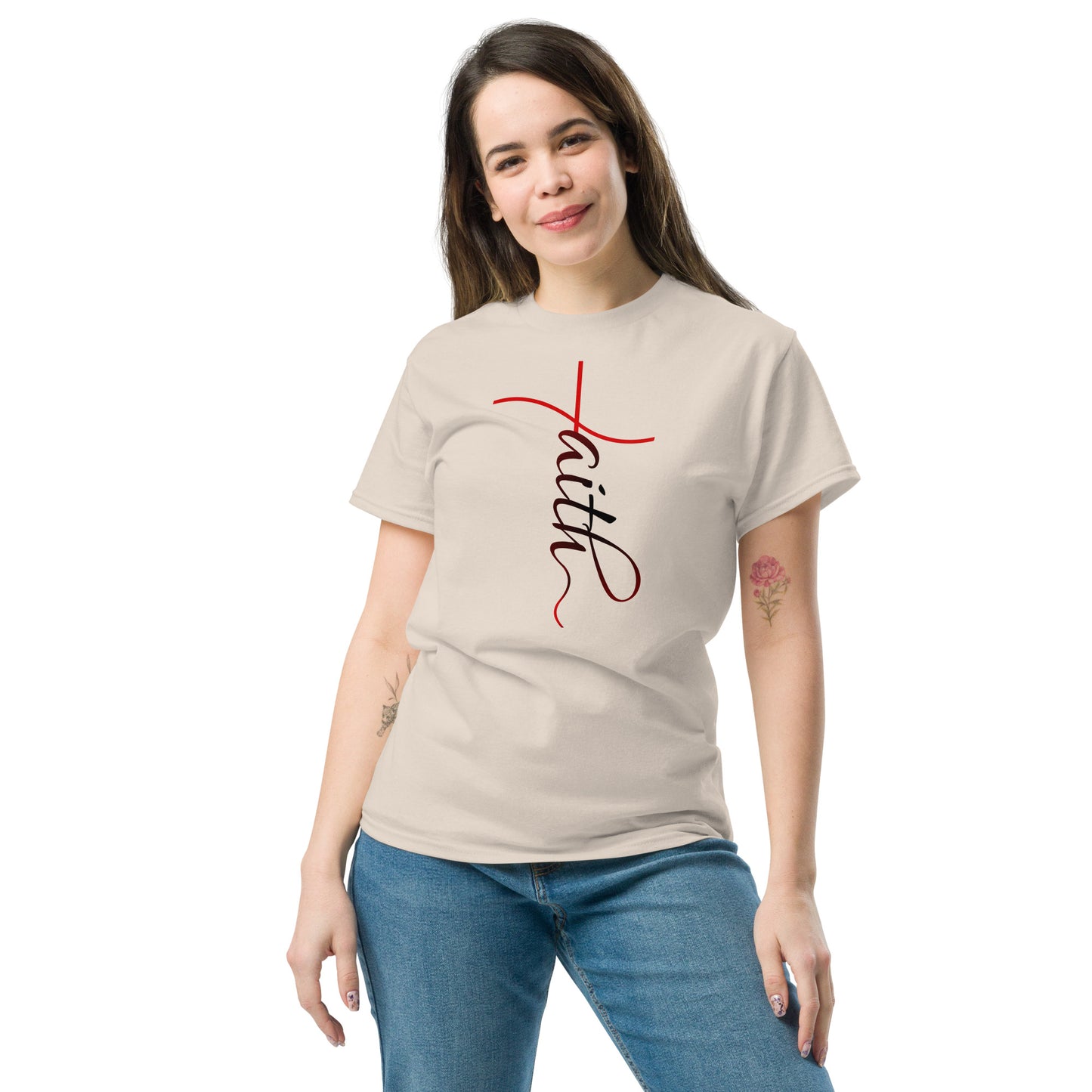 FAITH (black/red) Unisex classic tee - Faith Collection