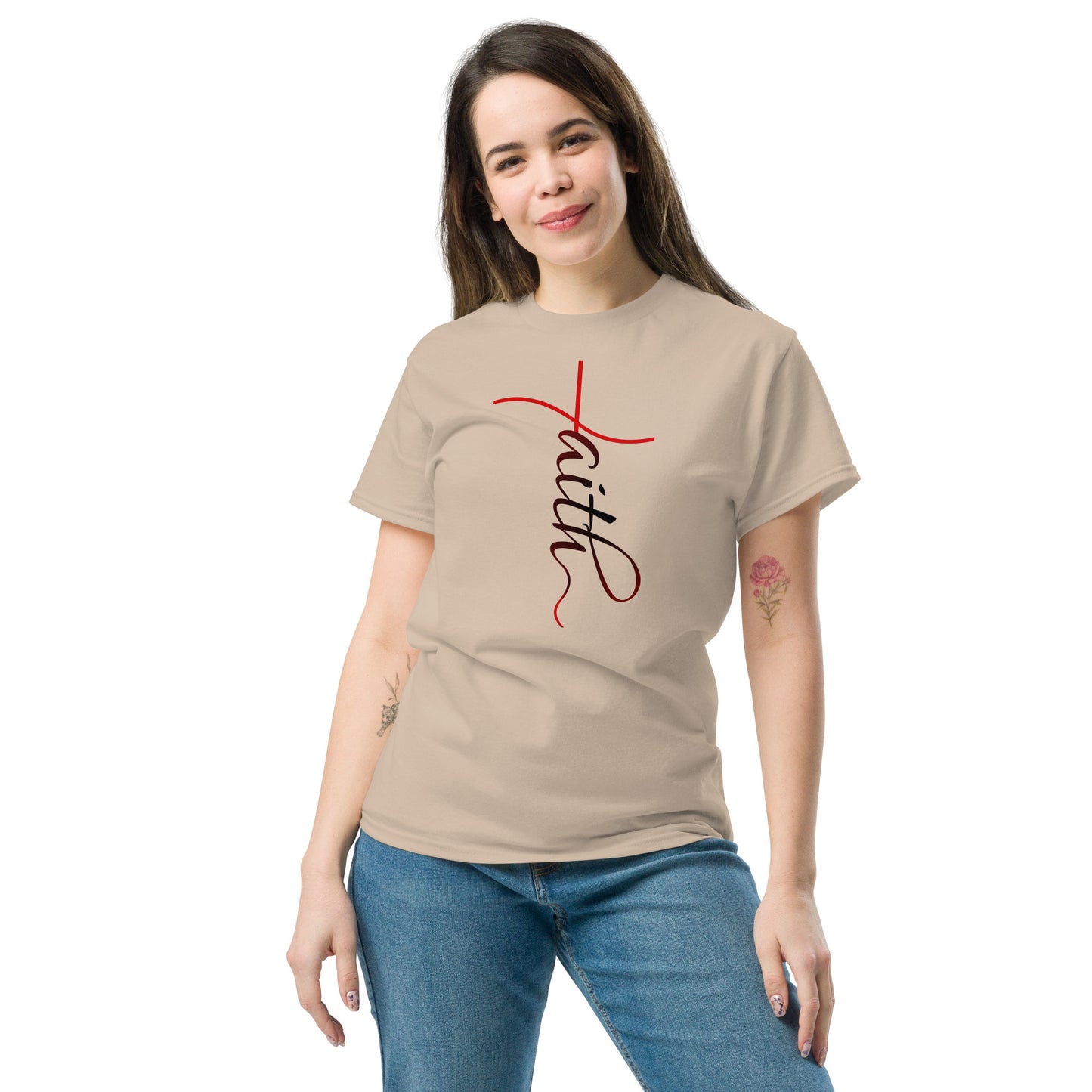 FAITH (black/red) Unisex classic tee - Faith Collection