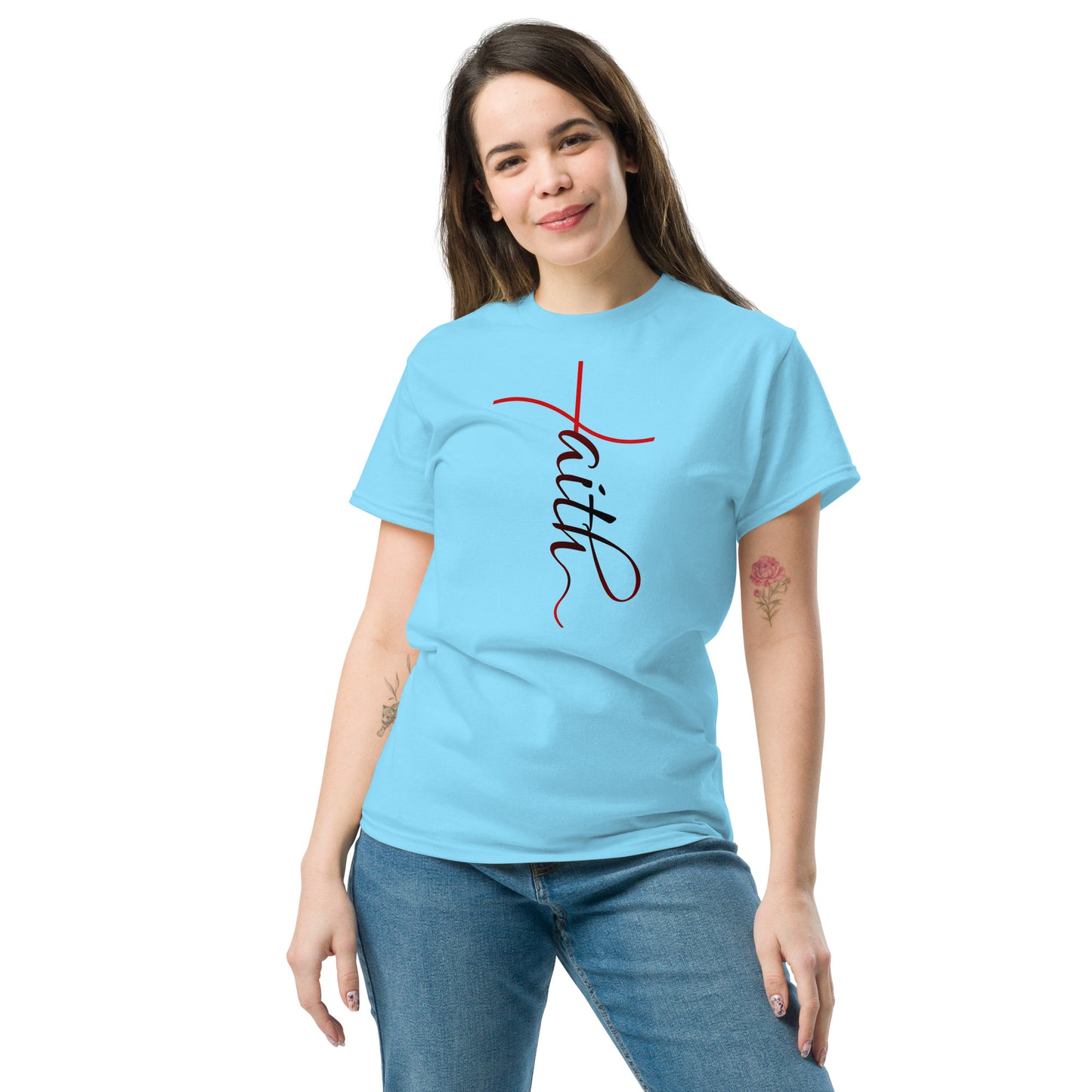 FAITH (black/red) Unisex classic tee - Faith Collection