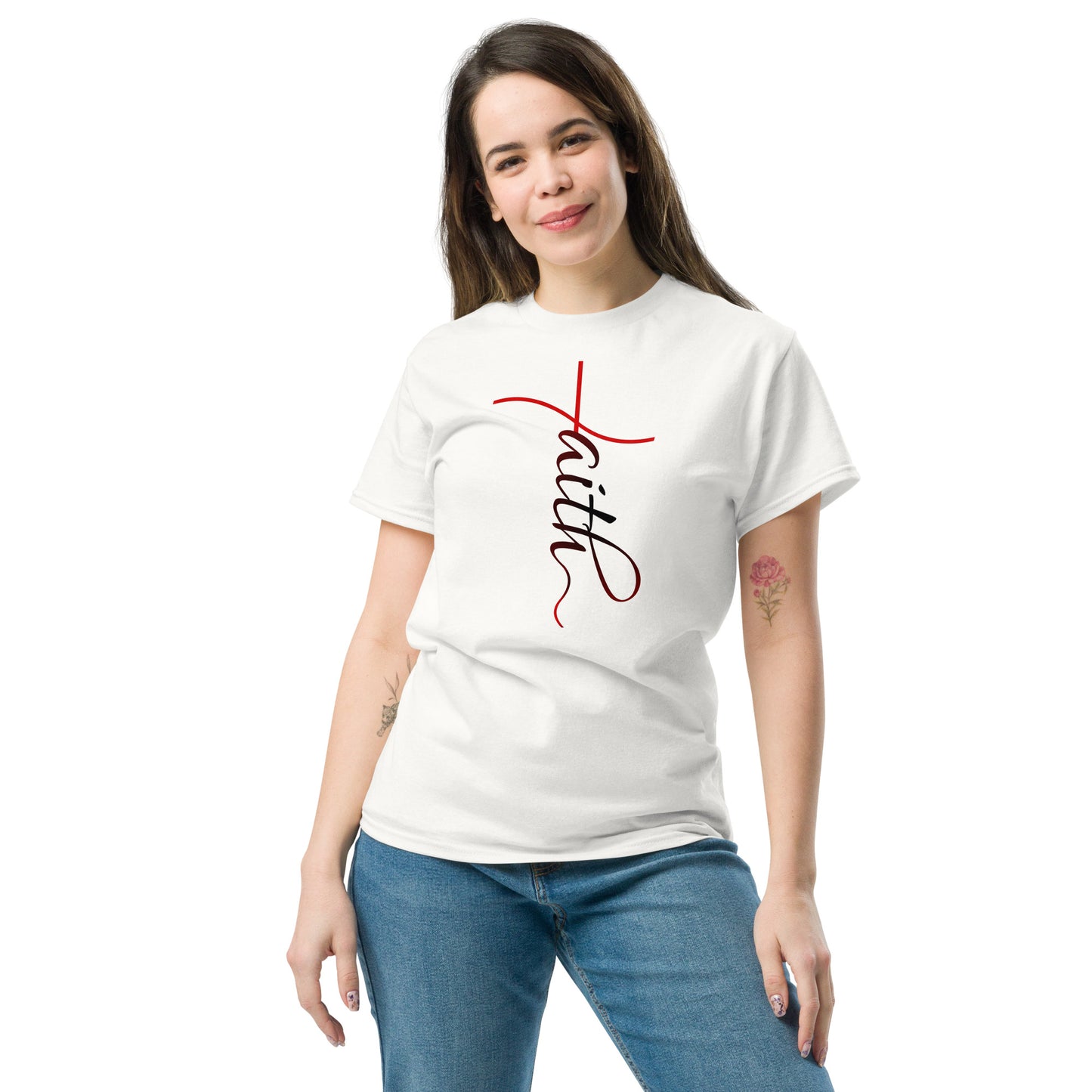 FAITH (black/red) Unisex classic tee - Faith Collection