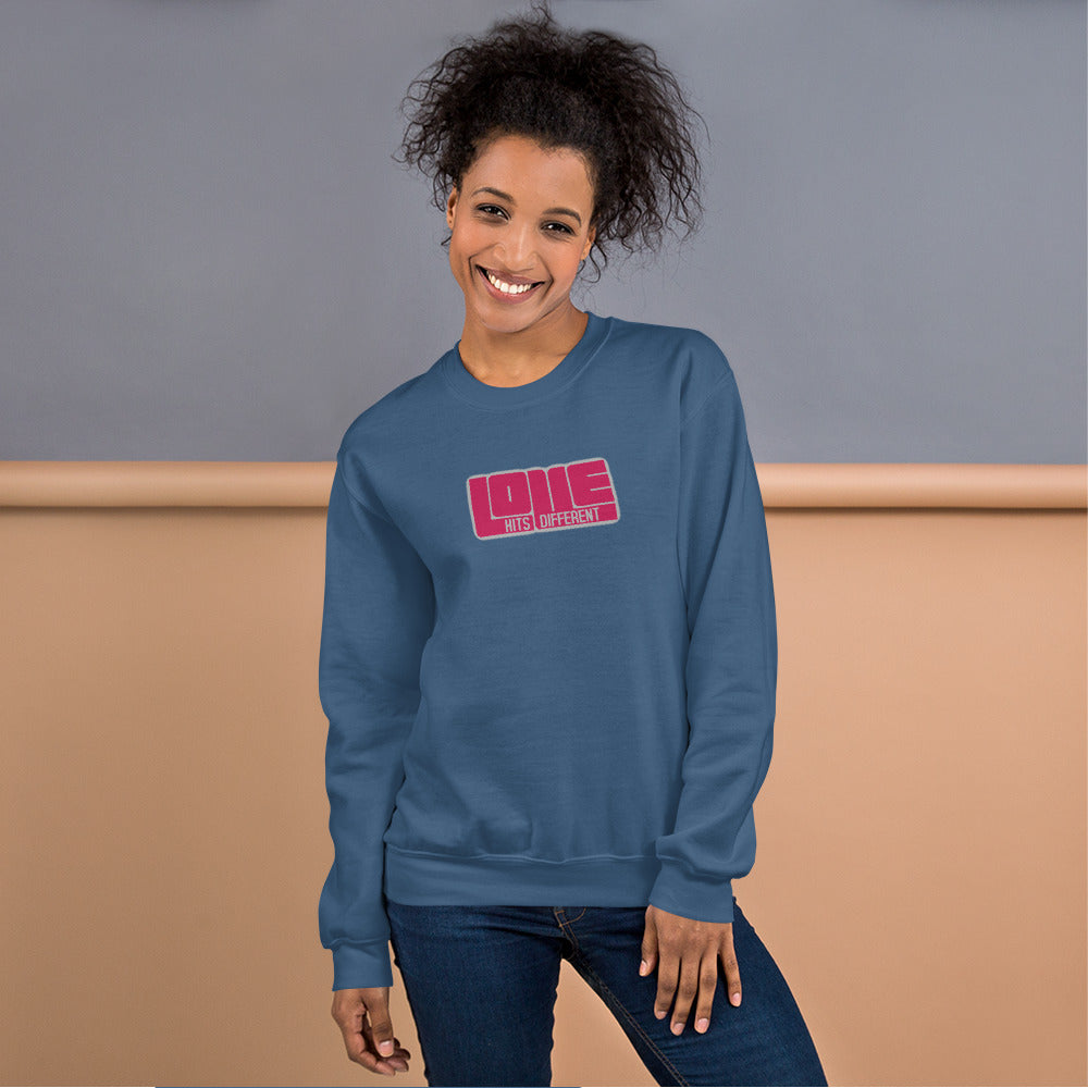 LOVE Women's Sweatshirt - Hits Different Collection