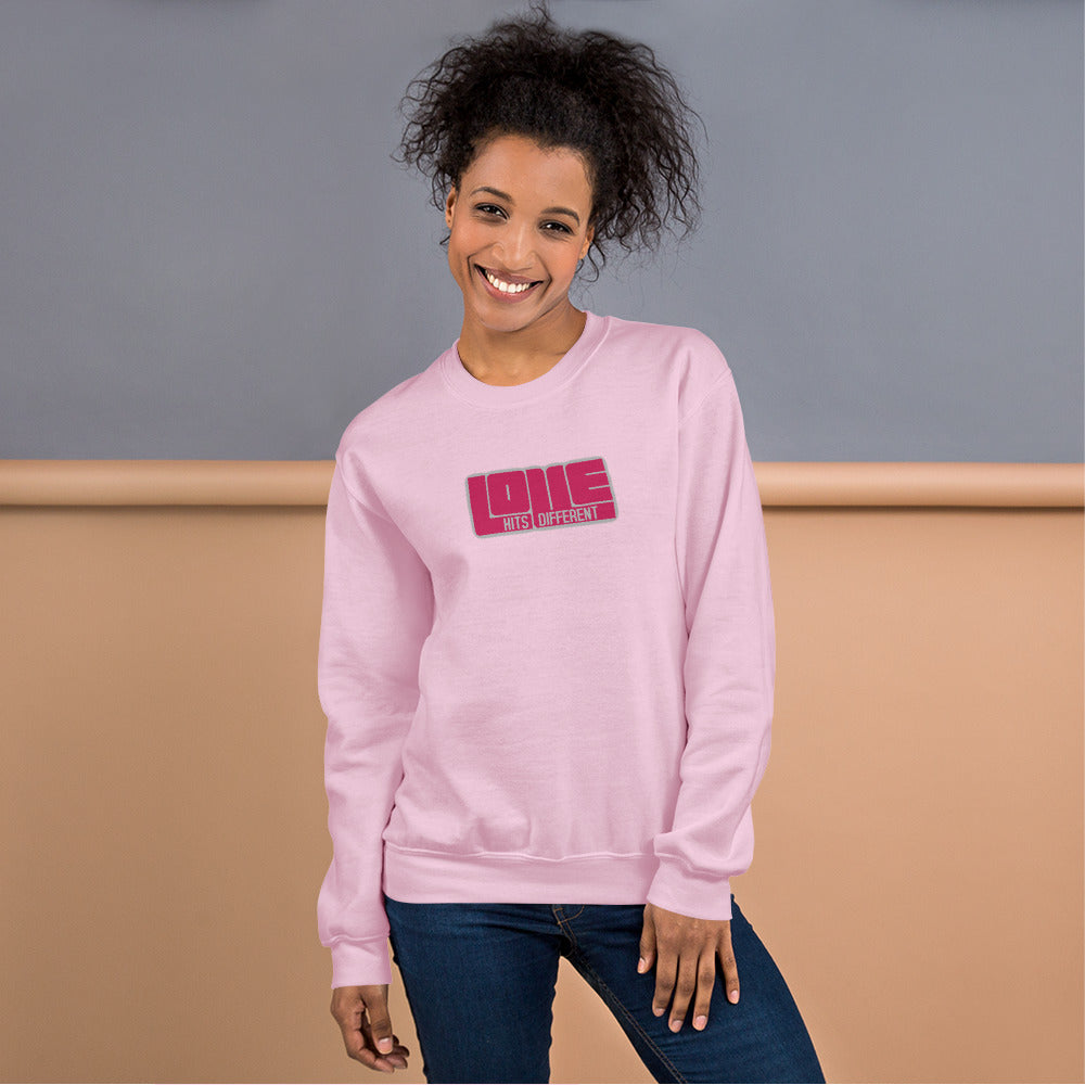 LOVE Women's Sweatshirt - Hits Different Collection