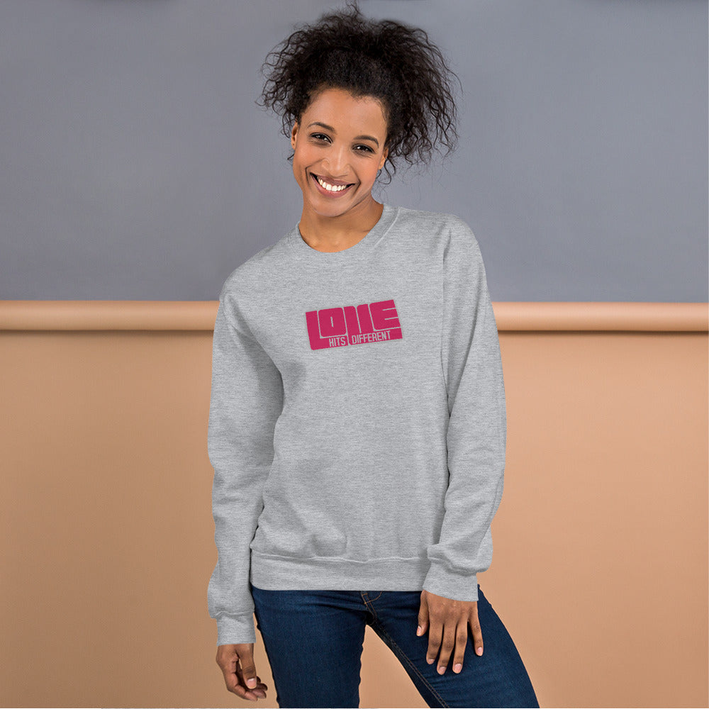 LOVE Women's Sweatshirt - Hits Different Collection