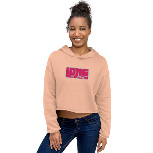 LOVE Crop Hoodie - Hits Different Collection